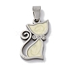 201 Stainless Steel Enamel Pendants STAS-Q342-16P-03-1