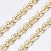 Flat Brass Textured Cable Chains CHC-I030-01G-4