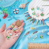 28Pcs 14 Styles Zinc Alloy Enamel Pendants ENAM-AR0001-96-3