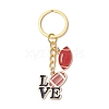 Rugby & Word Love Alloy Enamel Keychains KEYC-JKC01060-4