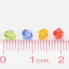 Mixed Color Chunky Dyed Transparent Acrylic Faceted Bicone Spacer Beads for Kids Jewelry X-DBB4mm-4