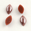 Pearlized Plated Opaque Glass Cabochons PORC-S779-7x14-29-1