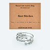304 Stainless Steel Rotating Cuff Rings FS-WG14209-02-1