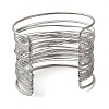 Non-Tarnish 304 Stainless Steel Open Cuff Bangles for Women STAS-002-01-3