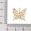 Brass Pave Clear Cubic Zirconia Pendants KK-Z061-14G-01-3