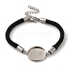 Milan Cord & 304 Stainless Steel Bracelets Making MAK-H004-02H-P01-1