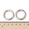 Nickel Plated Alloy Spring Gate Rings FIND-Q104-01C-P-3