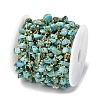 3.28 Feet Handmade Synthetic Turquoise Beaded Chains X-CHC-I026-D-01G-4