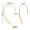 Unicraftale 8Pcs Brass Ear Cuff Findings KK-UN0001-54-4
