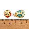 Brass Micro Pave Cubic Zirconia Pendants KK-E112-08G-4