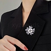 Exquisite Flower Alloy Rhinestone Brooch PW-WG62D3E-01-3