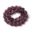 Transparent Frosted Glass Beads Strands FGLA-S001-M02-2