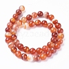 Natural Striped Agate/Banded Agate Beads Strands G-G582-4mm-59-2