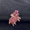 Golden Alloy Rhinestone Brooches PW-WG64794-01-2