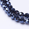 Electroplate Glass Beads Strand X-EGLA-J042-8mm-F01-1