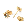 Rhinestone Flower Stud Earrings with 316 Surgical Stainless Steel Pins EJEW-A081-10G-3
