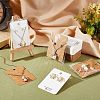 SUPERFINDINGS 200Pcs 2 Style Rectangle with Word Handmade with Love Paper Earring Display Cards CDIS-FH0001-04-4