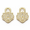 Brass Micro Pave Cubic Zirconia Pendants ZIRC-T014-001-NF-1