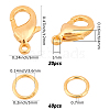 CREATCABIN 40Pcs Brass Open Jump Rings KK-CN0001-09-2