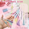 30Pcs Gradient Polyester Tassel Pendant Decoration HJEW-CJ0001-10-2