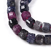 Natural Red Corundum/Ruby and Sapphire Beads Strands G-T141-70-3