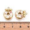 304 Stainless Steel Enamel Pendants STAS-T068-10B-3