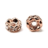 Brass Rhinestone Spacer Beads RB-A014-L6mm-01RG-NF-3