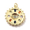 Brass Micro Pave Cubic Zirconia Pendants KK-E015-16G-3