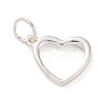 925 Sterling Silver Heart Charms STER-G045-01S-03-1