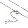 Brass Micro Pave Clear Cubic Zirconia Pendant Necklaces NJEW-JN02997-02-3