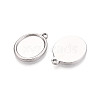 304 Stainless Steel Pendant Cabochon Settings STAS-T067-69P-2