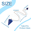 6Pcs 6 Style Natural & Synthetic Hexagonal Pointed Dowsing Pendulums G-FW0001-22-3