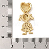 Rack Plating Brass Micro Pave Cubic Zirconia Pendants KK-L220-018G-02-3