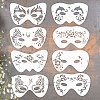 8Pcs PET Plastic Tattoo Template PW-WGFB83D-01-1