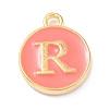 Golden Plated Alloy Enamel Charms X-ENAM-Q437-11R-1