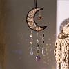 Moon Natural Tiger Eye Chips & Glass Suncatchers PW-WG56063-09-1