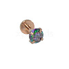 304 Stainless Steel Colorful Synthetic Opal Threadless Labrets For Women Men WGF4990-52-1