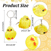 Cute Water Mink Mini Fur Chicken Pendant Bag Keychain KEYC-WH0018-77-2