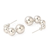 Rack Plating Brass Ear Studs for Women EJEW-Q770-13P-2