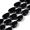 Natural Black Gemstone Beads Strands G-Q164-C01-02-1