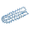 Full Rainbow Plated Electroplate Transparent Glass Beads Strands EGLA-FI0001-02-1