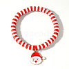 Elegant Christmas Handmade Polymer Clay Heishi Beaded Stretch Bracelets MV9996-24-1