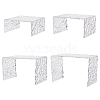 4Pcs Rectangle Acrylic Display Risers ODIS-WH0038-52-1