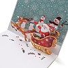 Rectangle 3D Deer Car Pop Up Paper Greeting Card AJEW-P124-D02-2