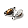 Natural Tiger Eye Teardrop Pendants KK-R210-28P-2