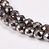 Electroplate Non-magnetic Synthetic Hematite Beads X-G-J169B-4mm-07-3