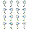 16Pcs Alloy Rhinestone Cabochons FIND-FG0004-26C-1