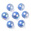 UV Plating Rainbow Iridescent Opaque Acrylic Beads OACR-C007-01D-2