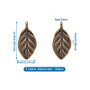 120Pcs 3 Colors Tibetan Style Alloy Pendants FIND-PJ0001-08-5