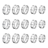 Unicraftale 15Pcs 5 Size 201 Stainless Steel Grooved Finger Ring Settings RJEW-UN0002-83-1